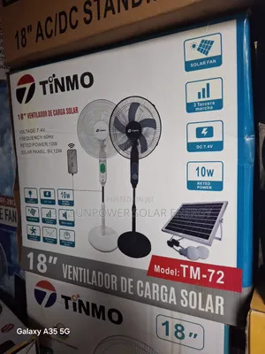 18" Tinmo Rechargeable Solar Fan