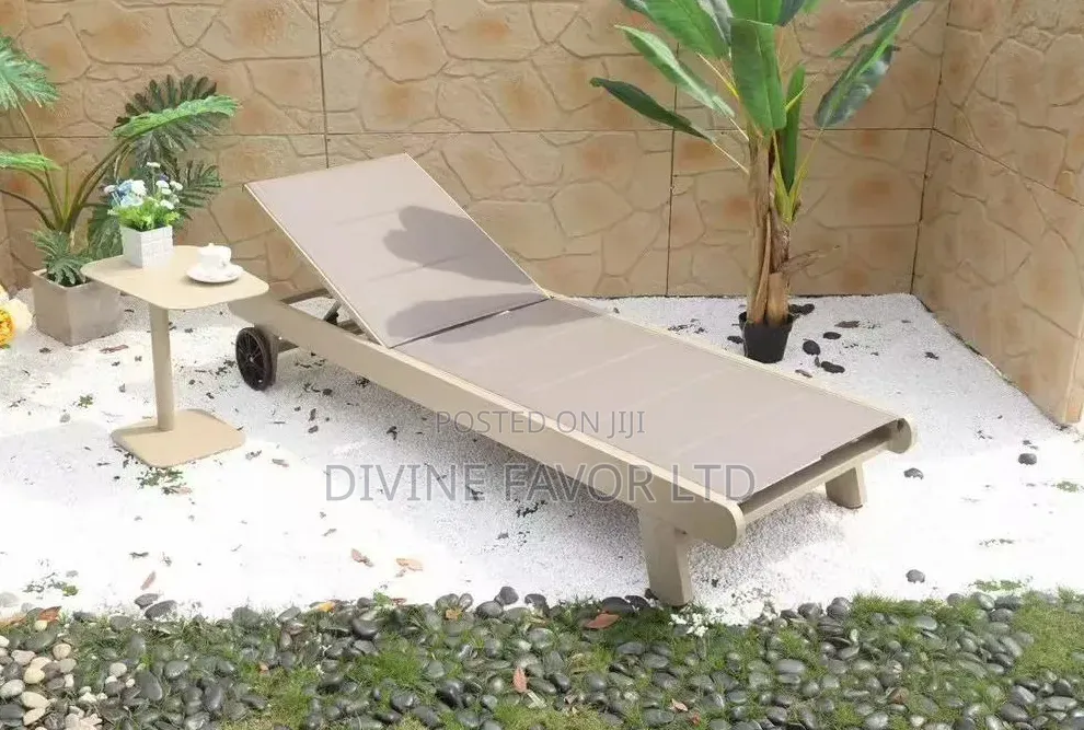 Poolside Bed and Stool