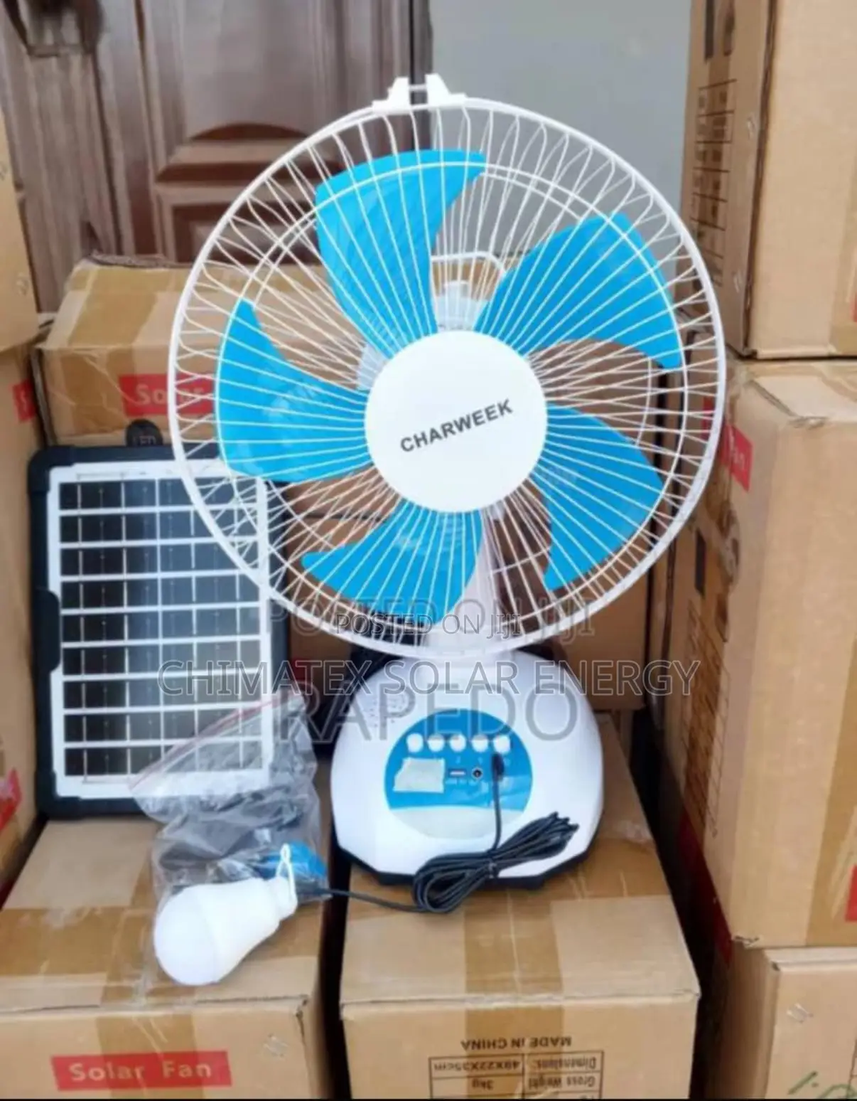 Charweek Brand Solar Table Fan Very Much Available and Affordable