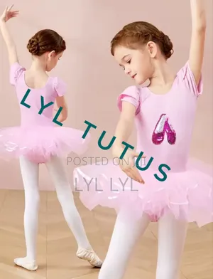 Complete Pink Ballet Costume Set ( Dress + Tights + Shoes)