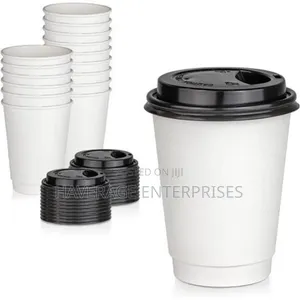 Paper Coffee /Tea Cups With Lid- 1,000 Pieces -12oz