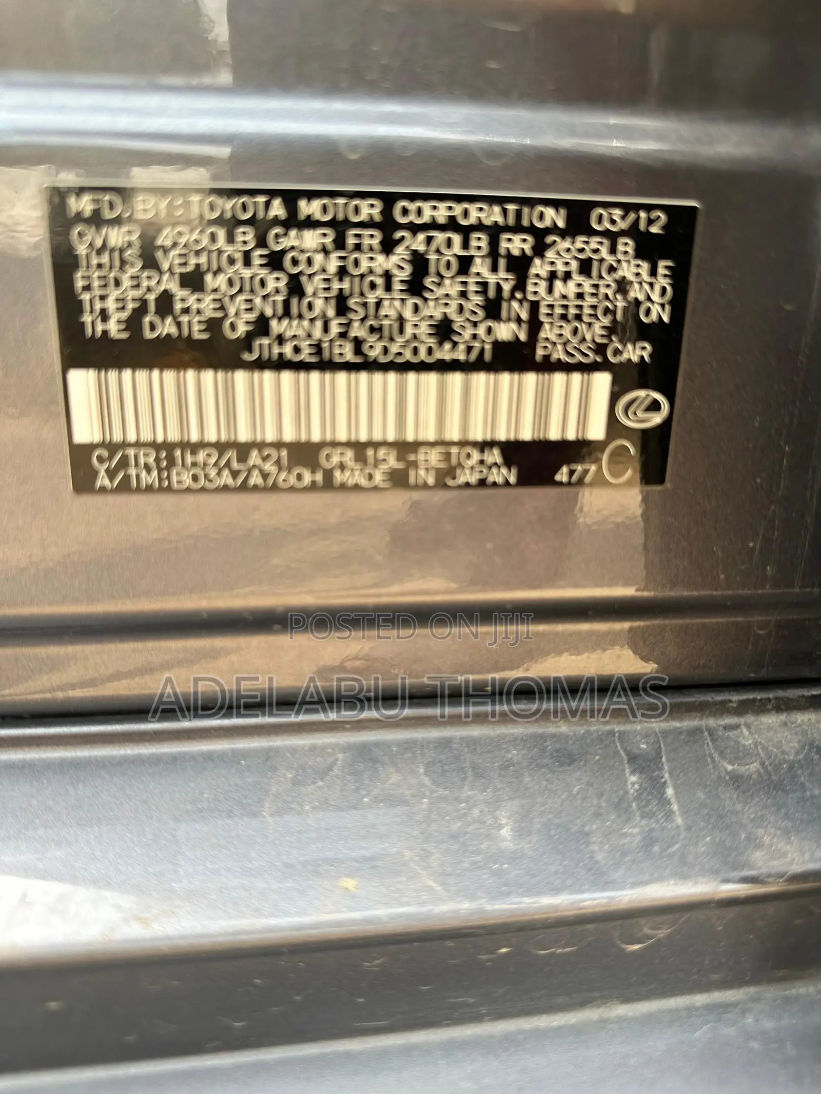 Lexus GS 350 2012 Gray