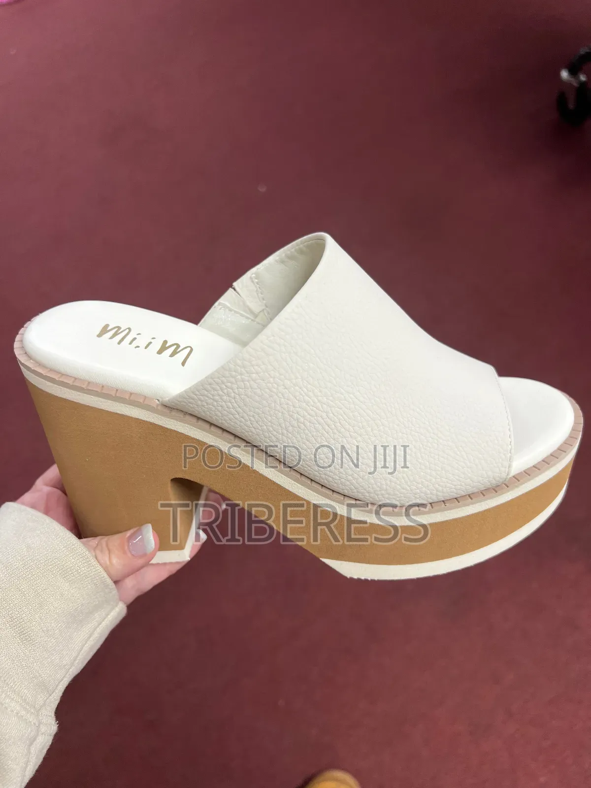 Chic Pebbled Mi.Im Platform Mules