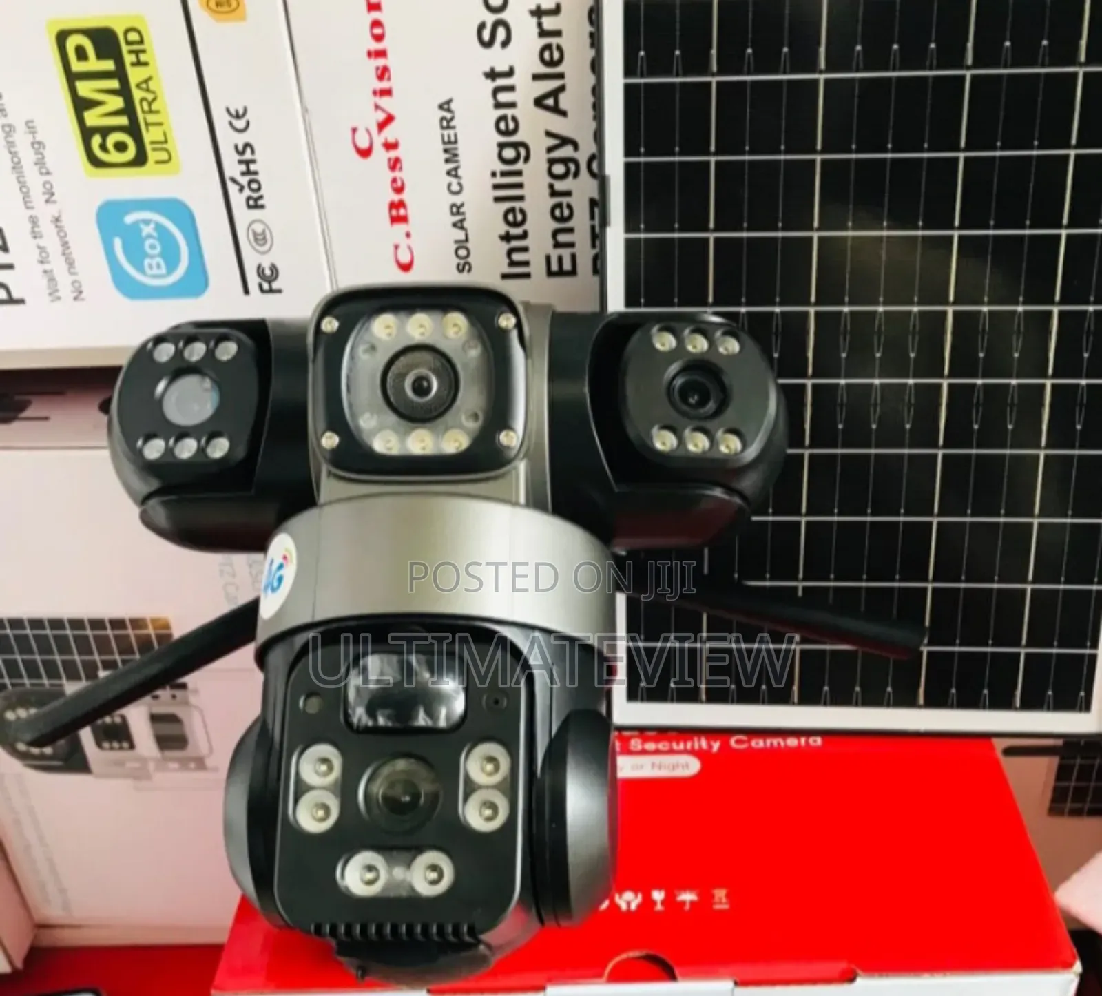 Triple Lens Solar Powered Security Camera 4g