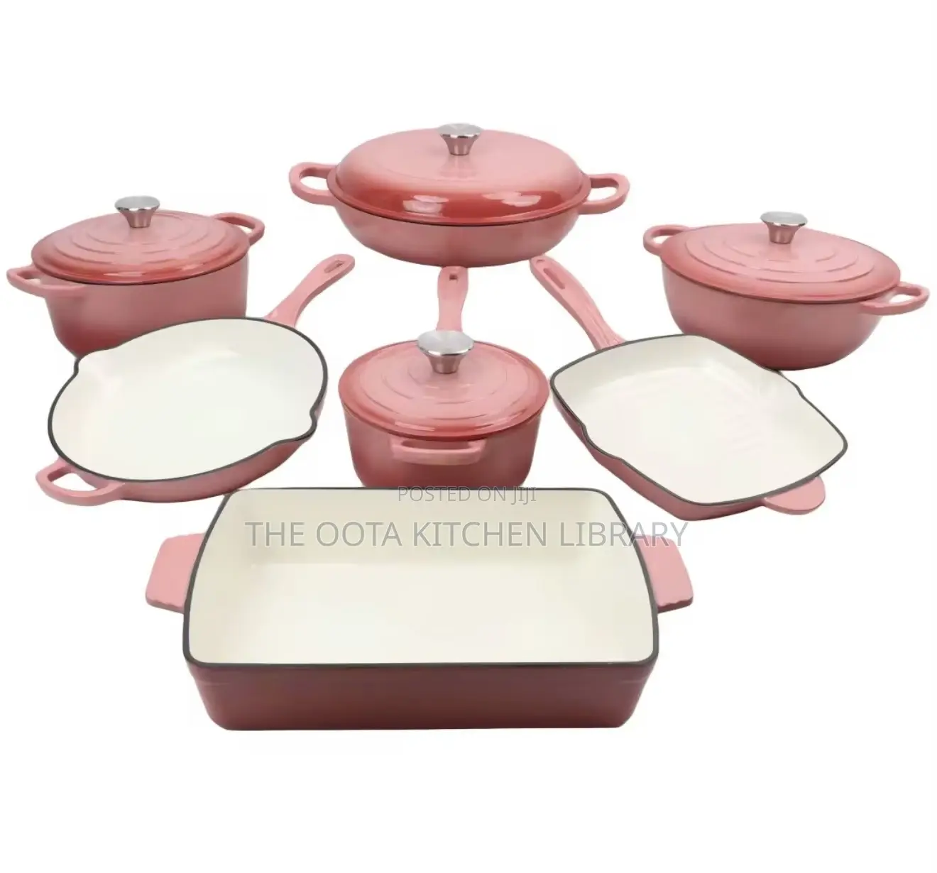 11pcs Best Quality Enameled Cast Iron Pot