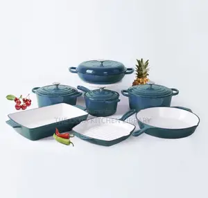 11pcs Best Quality Enameled Cast Iron Pot