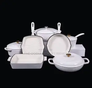 11pcs Best Quality Enameled Cast Iron Pot