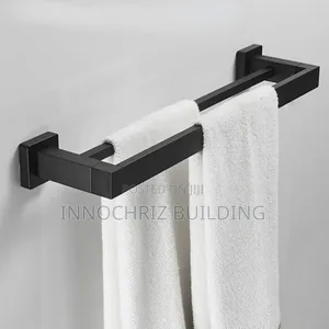 Black Square Towel Rail
