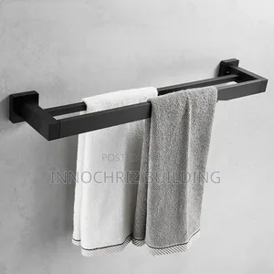 Black Square Towel Rail