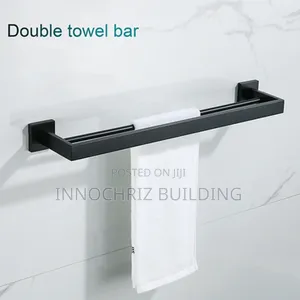Black Square Towel Rail