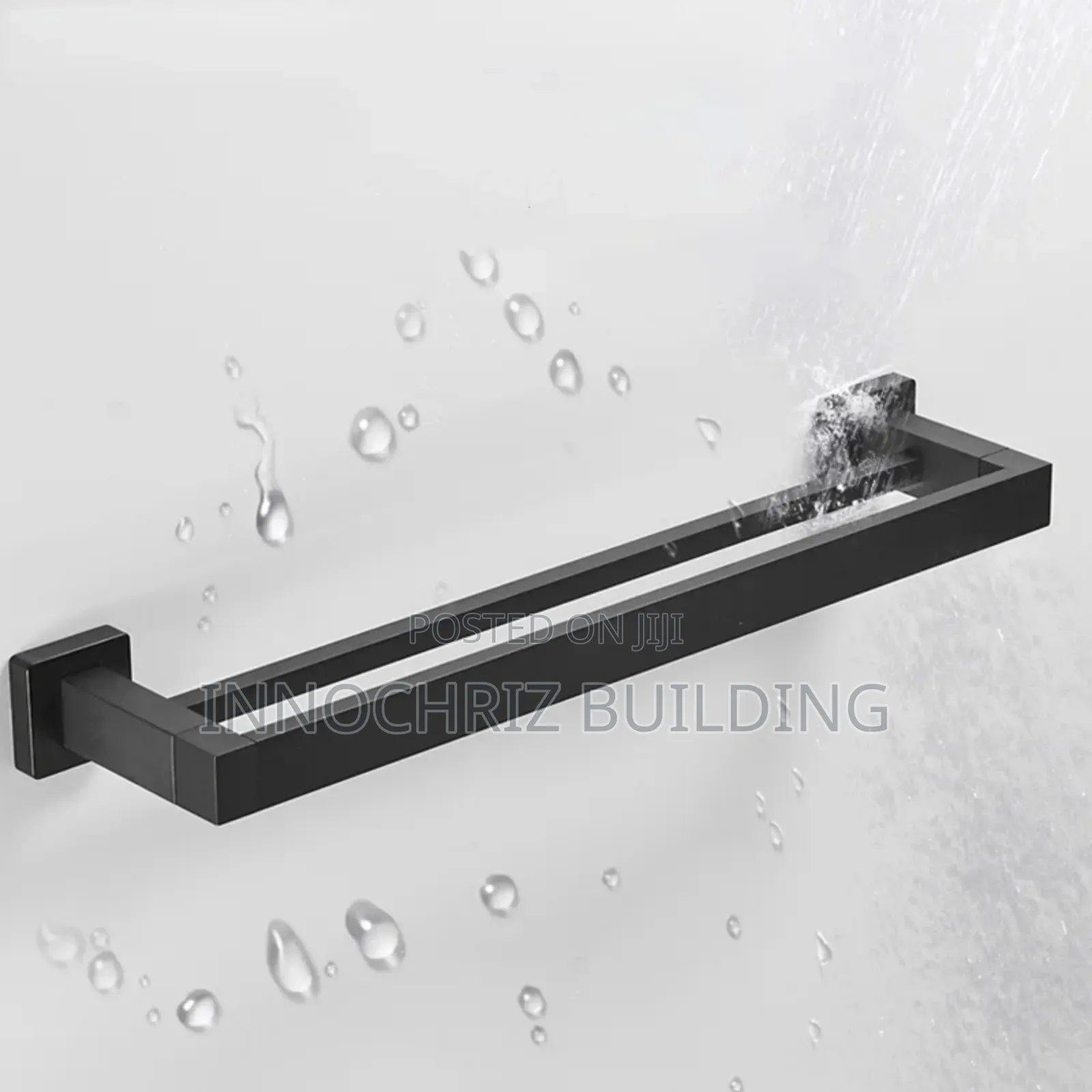 Black Square Towel Rail