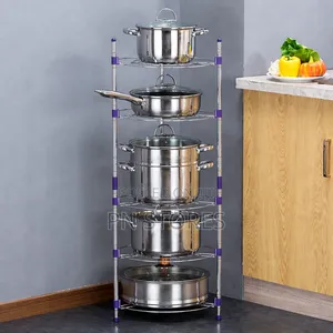 Storage Pot Rack/Stands - 5 Tiers