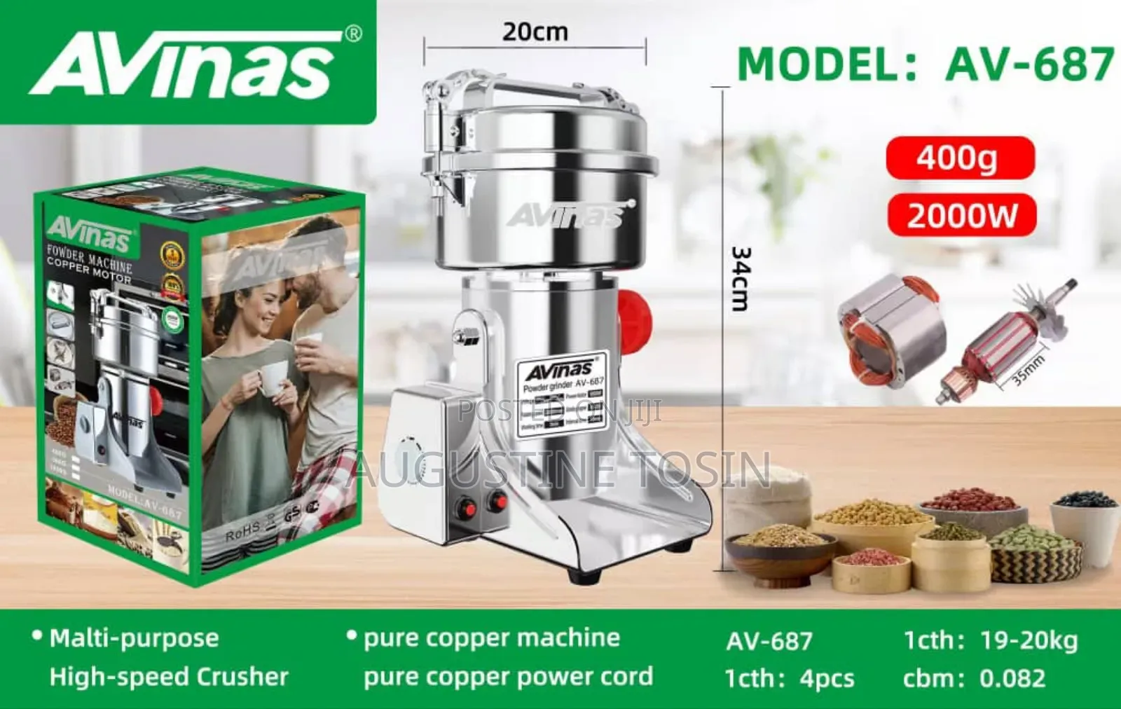 Dry Grinder for Grinding Dry Food