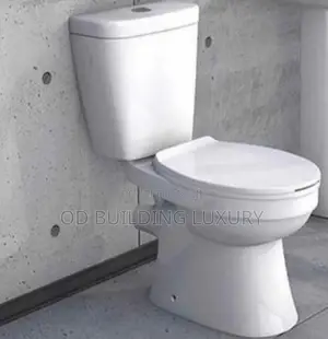 Two-Piece Ceramic Water Closet Toilet Seat and Tank