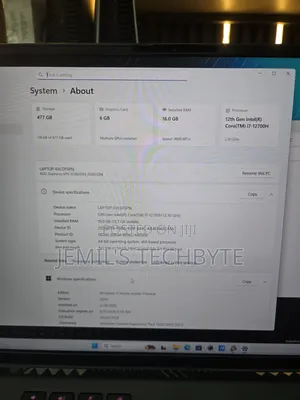 Laptop Asus ROG Zephyrus G16 16GB Intel Core i7 SSD 1T