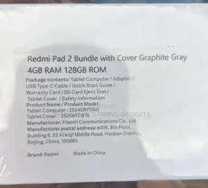New Xiaomi Redmi Pad 128 GB Gray