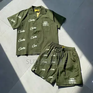 Corteiz RTW Allover Script Shirt Shorts Set