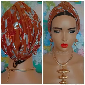 Floral Metallic Turbans