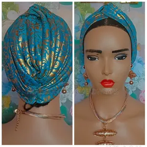 Floral Metallic Turbans