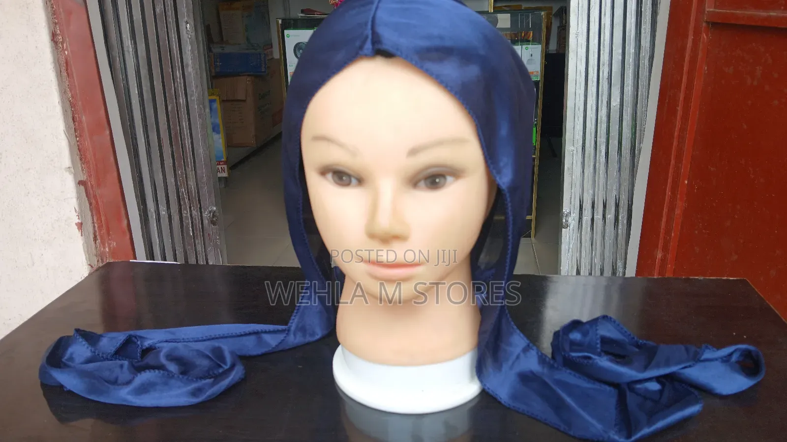 Durag With Long Tail (Navy Blue)