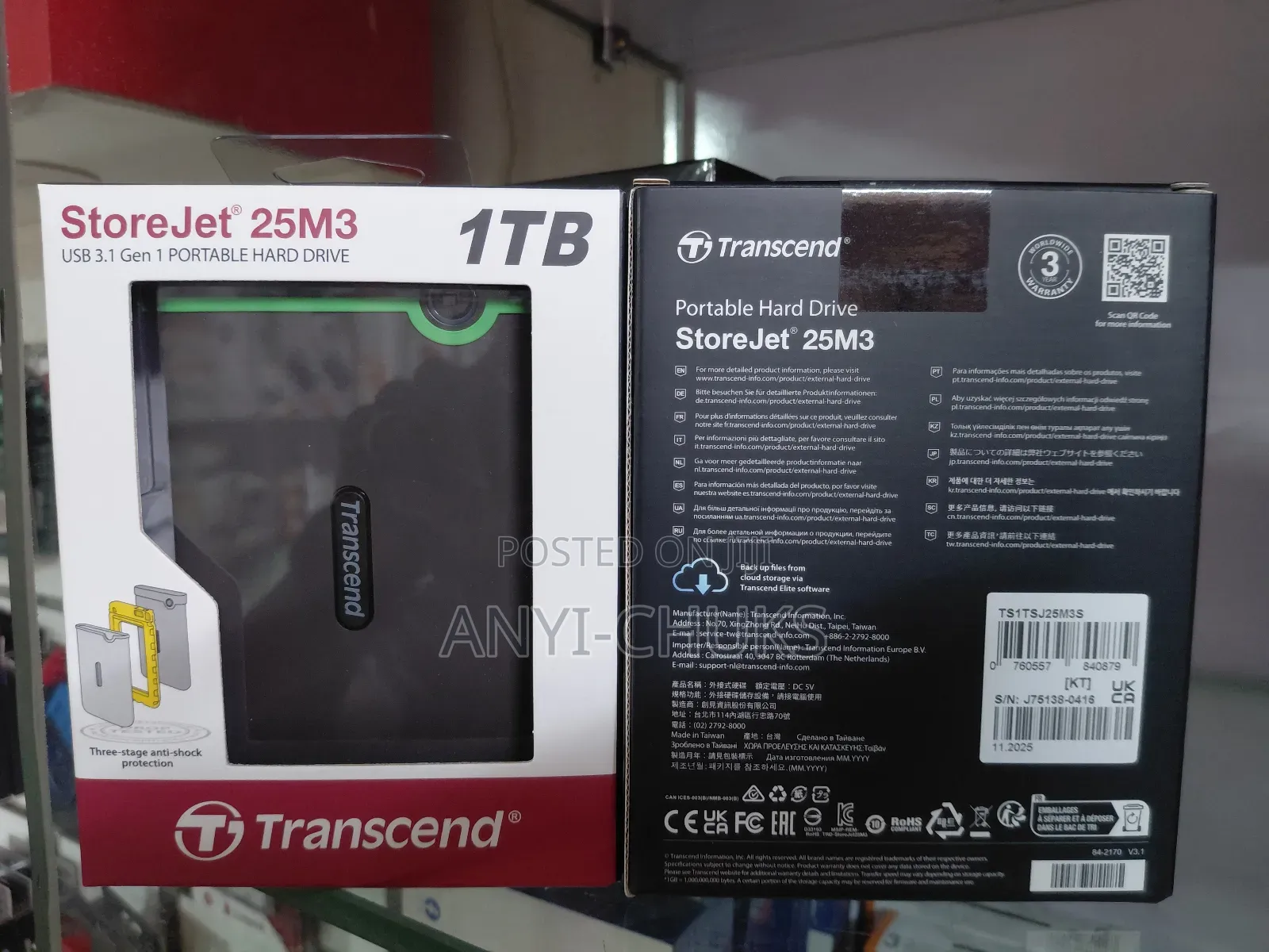 Transcend External 1tb HDD Drive