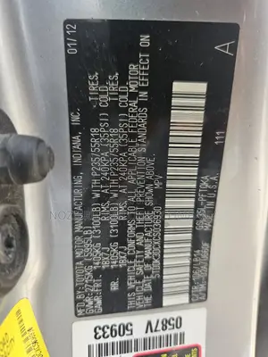 Toyota Sienna XLE 7 Passenger 2012 Silver