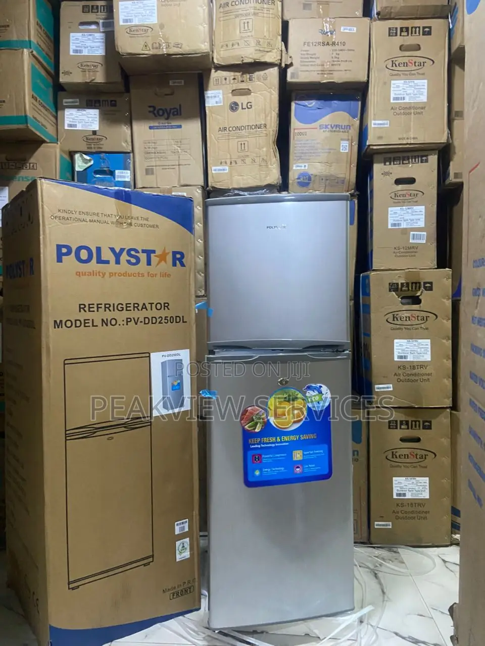 Polystar 250l Double Door Fridge Pv-Dd250dl