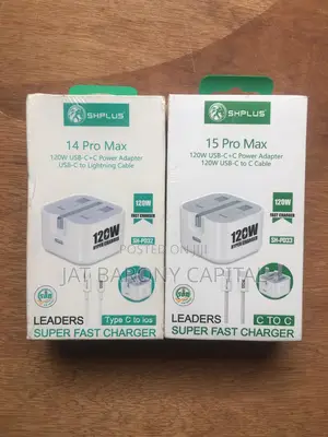 Shplus 120w iPhone 14 and 15 Pro Max(Type C to Type C/Lightning Cable)