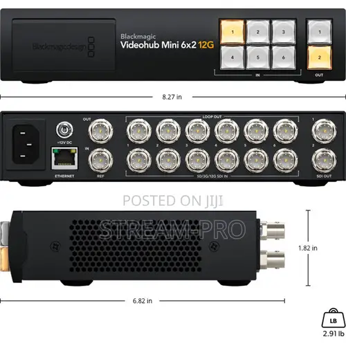 Blackmagic Design Videohub Mini 6x2 12g Router