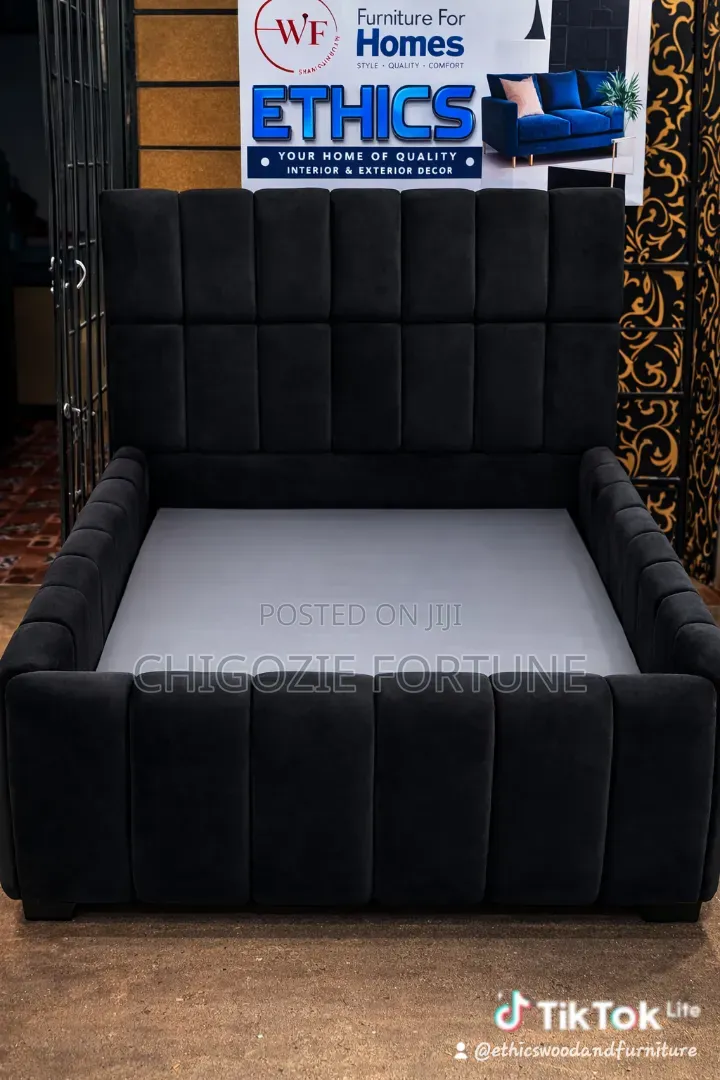 4by 6 Fully Padded Bedframe With Solid Materials