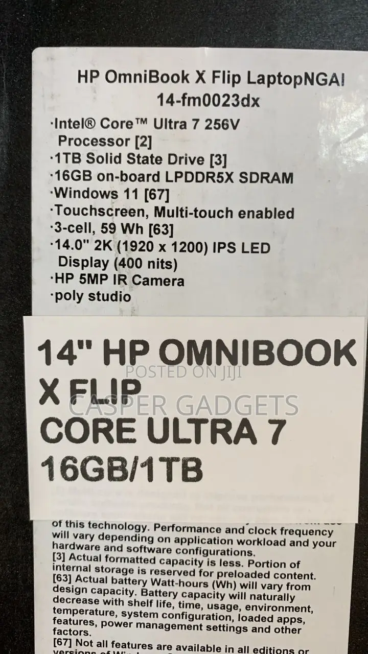 New Laptop HP 16GB Intel Core Ultra 7 SSD 1T