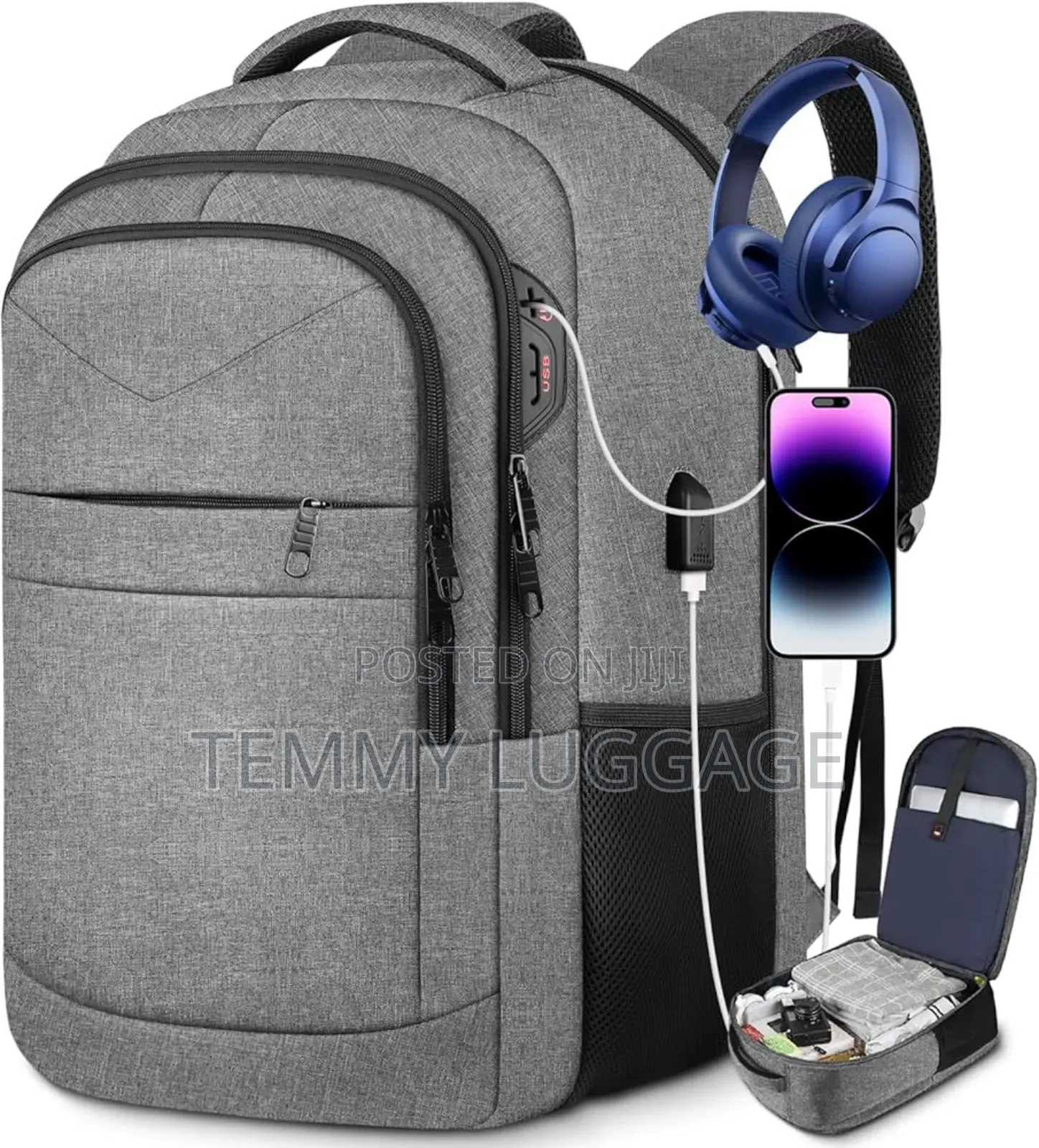 Laptop Backpack With Usb Cord