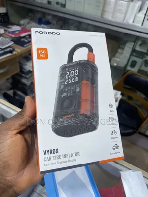 Porodo Vyrox Car Tire Inflator Real-Time Pressure Display