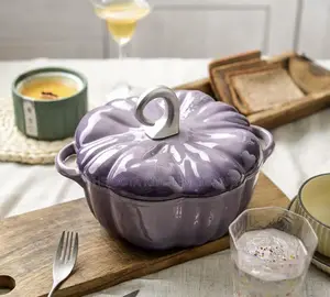 High Quality Pumpkin Enameled Cast Iron Pot