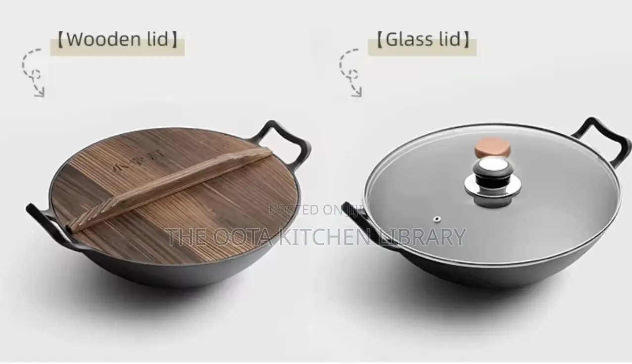 High Quality 36cm Cast Iron Wok Pan