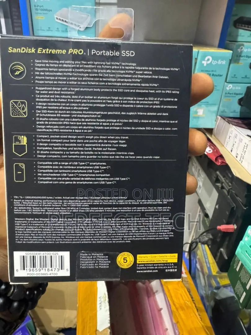 Sandisk Extreme Pro Portable SSD - 4tb [2000mbp/S]