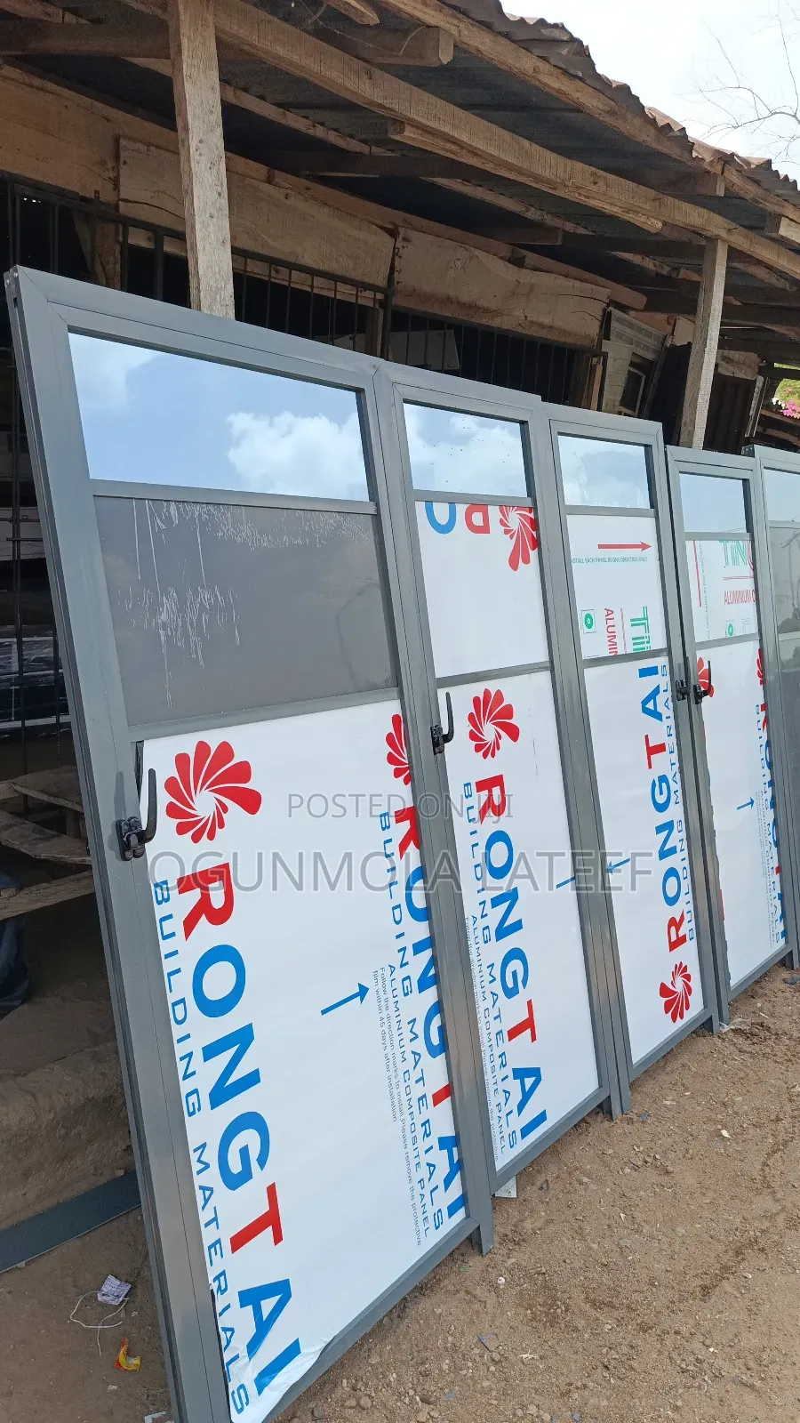 Grey Colour Aluminium Toilet Door