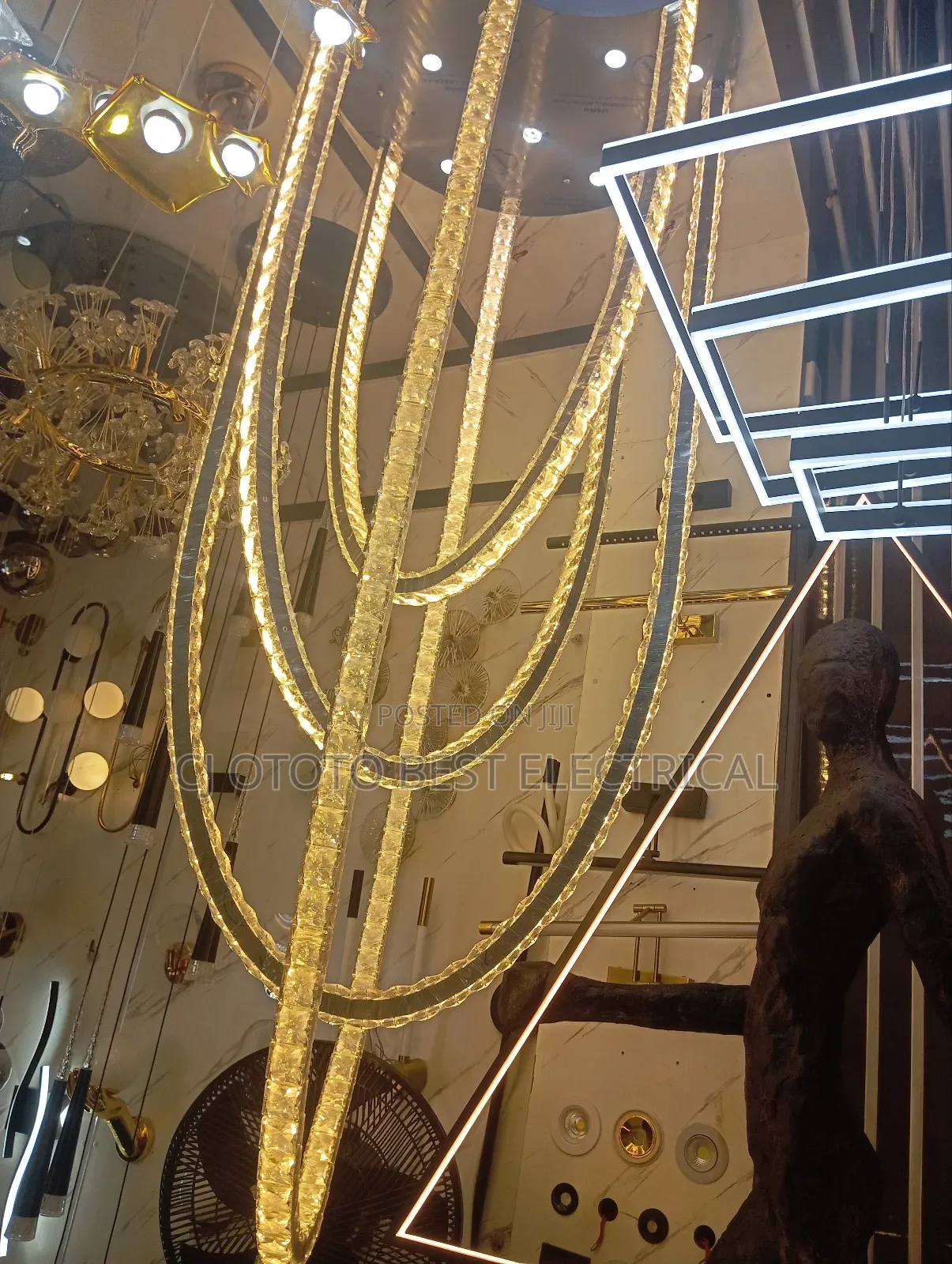 Big Crystal Luxurious Staircase Light 2200mm X 800mm
