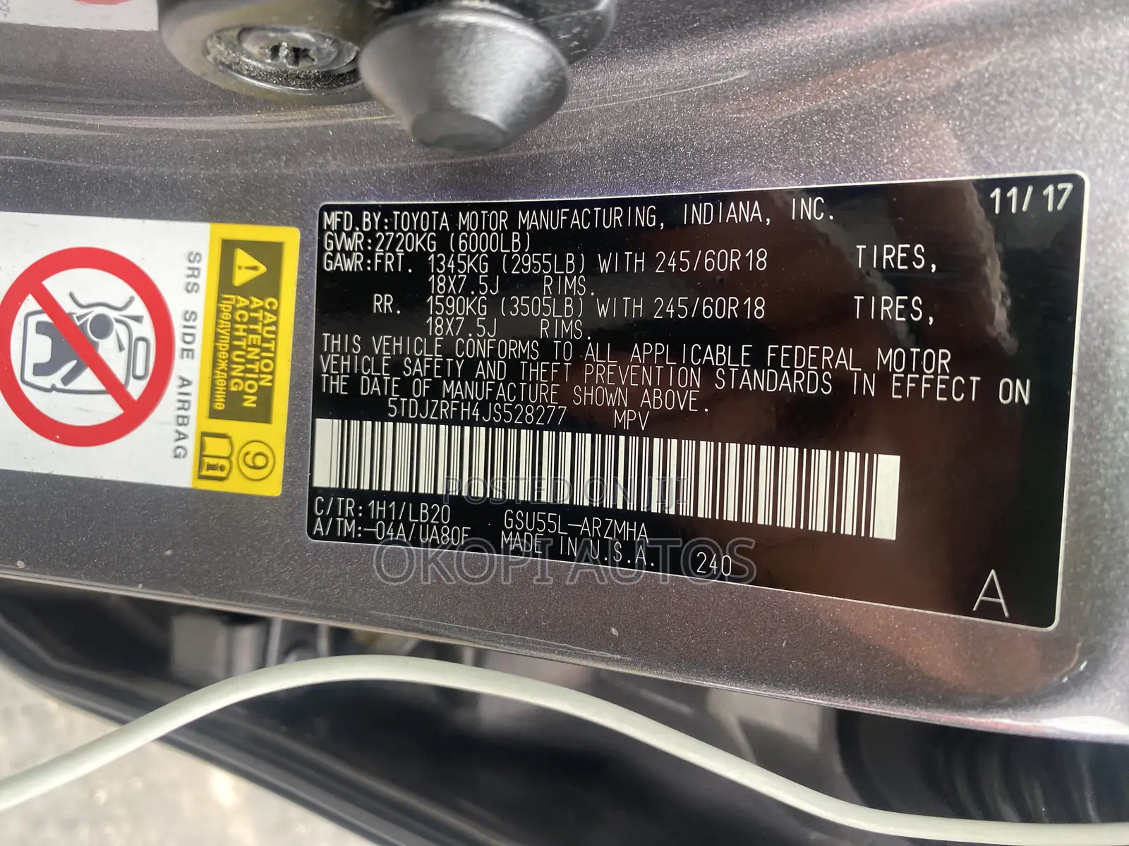 Toyota Highlander 2018 Gray