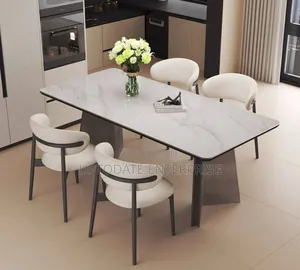 Dynamic Luxury Marble Dining Set 4seater