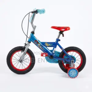 Kids Training Bicycle (12-Inch) – Blue With Training Wheels