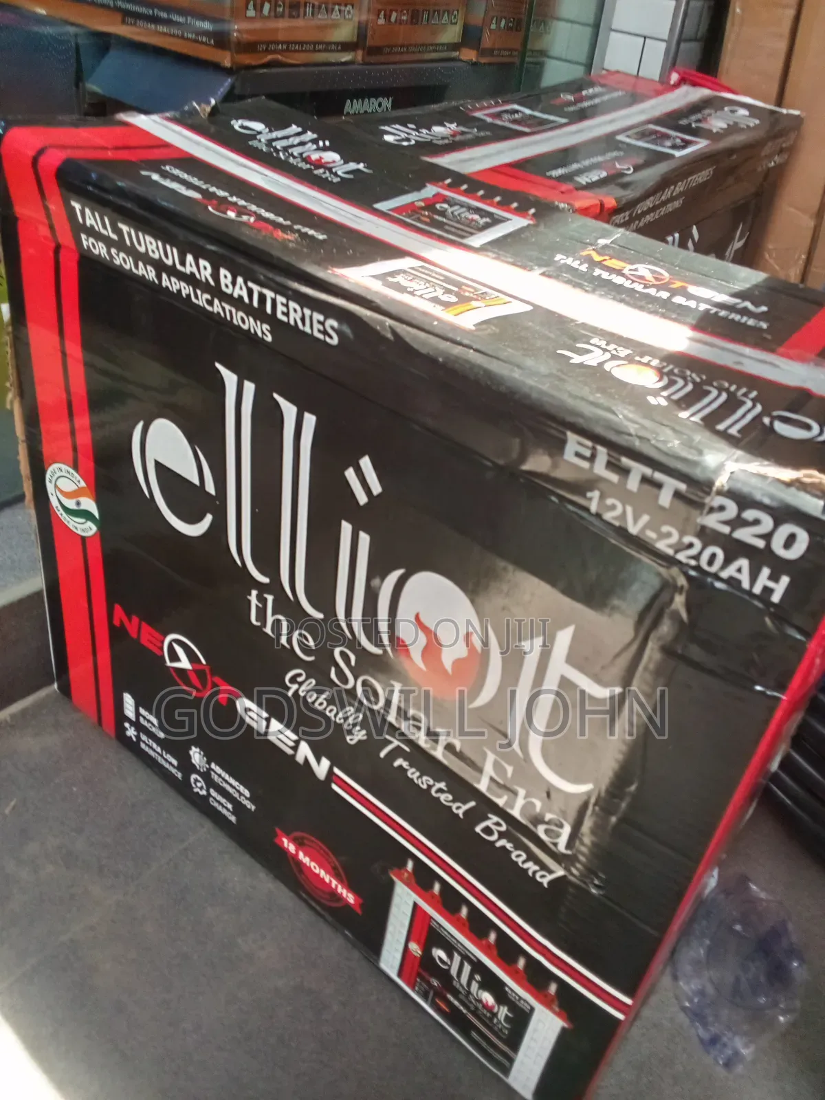 Elliot Talk Tubular Battery  220a