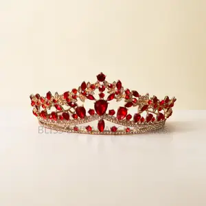 Red Stoned Bridal Tiara