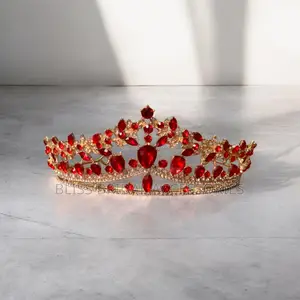 Red Stoned Bridal Tiara