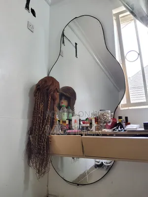 Full Wall Mirror With Drawer and Back-Light