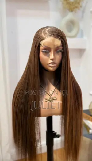 26” Silky Straight Human Hair Wig – Soft Luxury