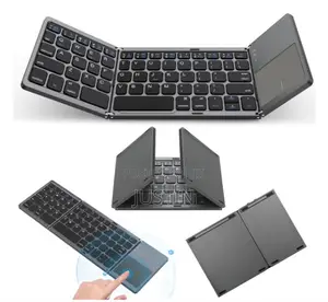 Advanced Foldable Bluetooth Rechargeable Keyboard With Mouse Trackpad