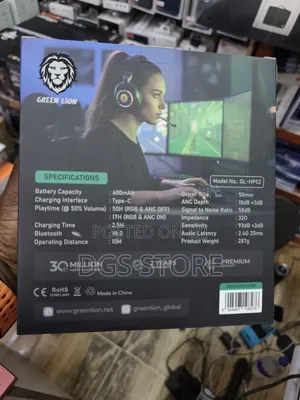 Green Lion Shadow Anc Gaming Wireless Wired Headphone