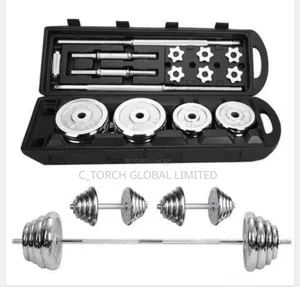 50kg Chrome Dumbbell and Barbell Set