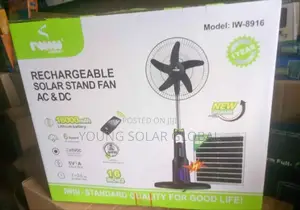 Rechargeable Solar Standing Fan